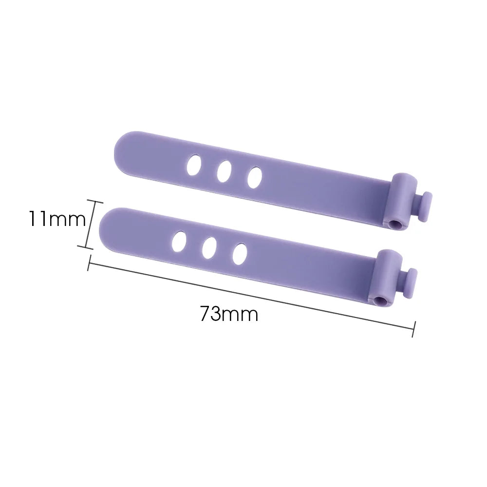 Phone Cable Organizer – 3-Hole Earphone & Charger Cord Management Clips, Data Line Winder Straps