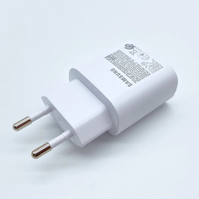 Samsung 25W Super Fast USB-C Charger Adapter for Galaxy S24/S23/S22/S21/S20, A54/A34, Z Flip & Fold Series