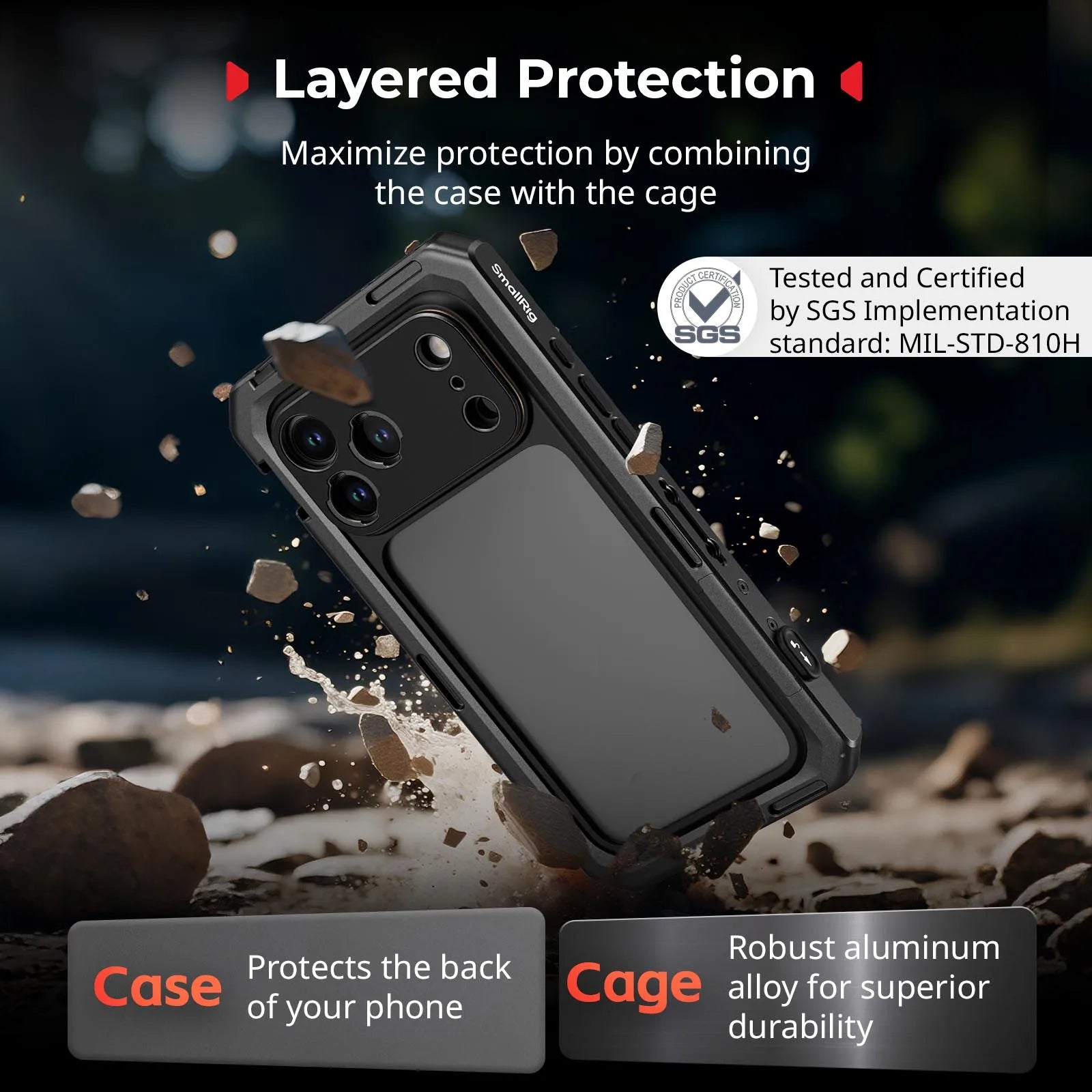 SmallRig iPhone 17 Pro / Pro Max Phone Cage – Professional Mobile Video Rig (Basic Edition)