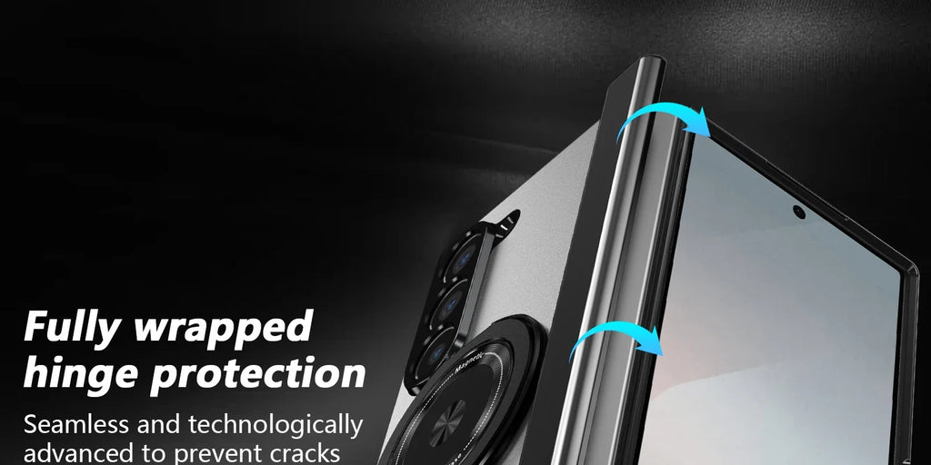 MagSafe Magnetic Hinge Case for Samsung Galaxy Z Fold 7/6/5/4 – Protective Folding Cover with Screen Glass