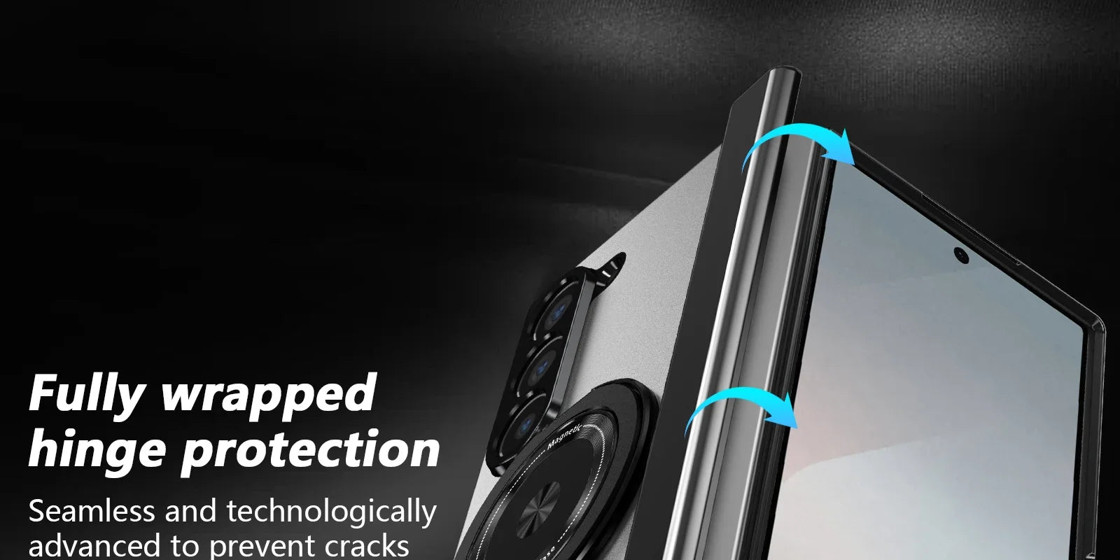 MagSafe Magnetic Hinge Case for Samsung Galaxy Z Fold 7/6/5/4 – Protective Folding Cover with Screen Glass