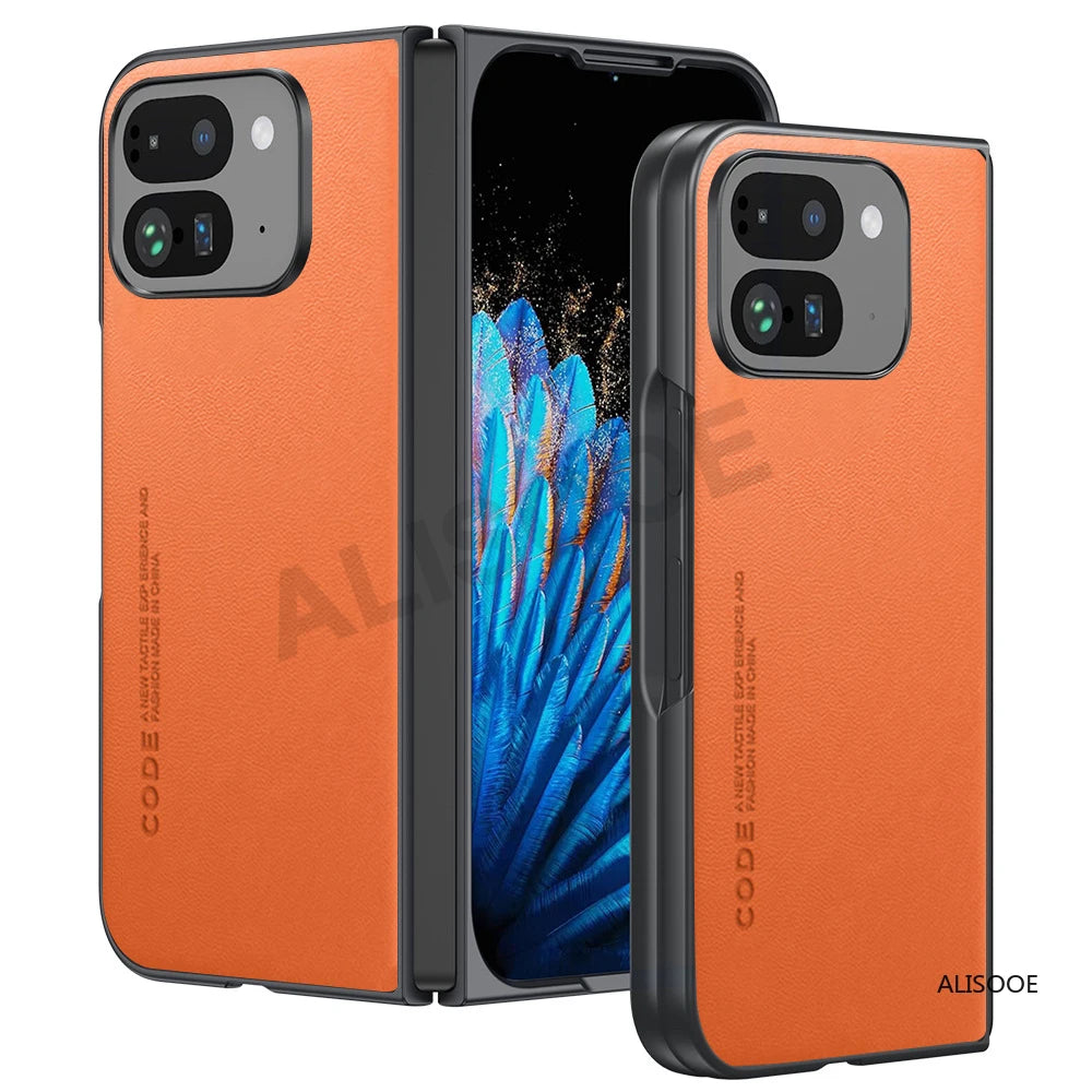 Luxury PU-Leather Capa for Google Pixel 9 Pro Fold Case Full Protective Phone Cover for Pixel 9 Pro Fold Shockproof Funda