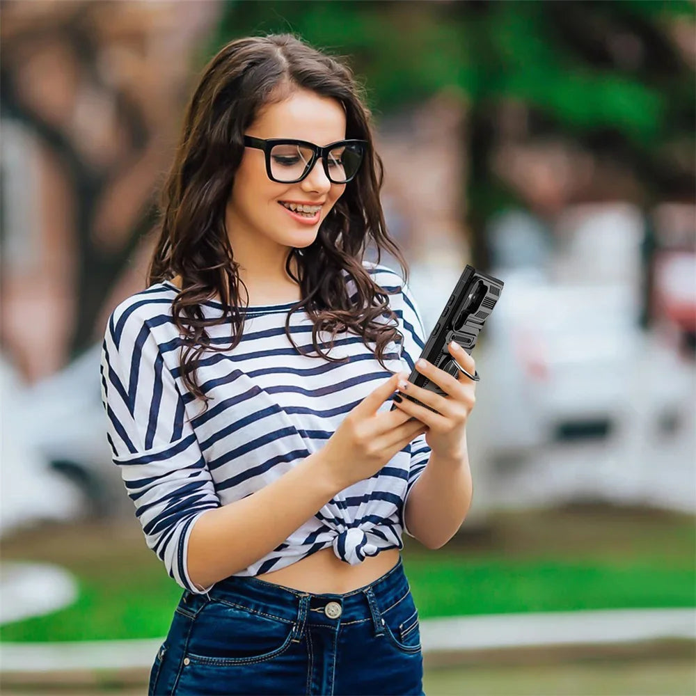 Magnetic Ring Kickstand Wallet Case for Samsung Galaxy S25/S24/S23 Ultra Plus FE & A55–A14 – Heavy Duty Protective Cover