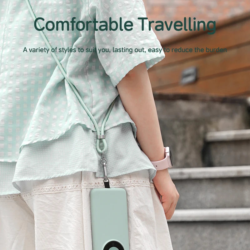 Hagibis Universal Phone Lanyard – 2-in-1 USB-C Charging Cable Strap (C-to-C / C-to-L) for iPhone 16/17 Pro Max & Most Phones