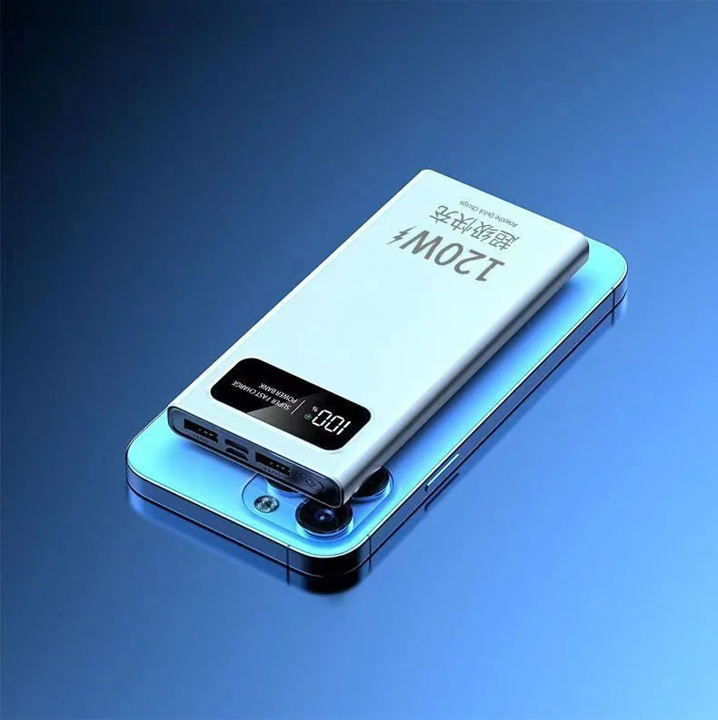 120W 20000mAh Portable Power Bank – Super Fast Charging High Capacity Mobile Charger for iPhone, Samsung, Huawei, Xiaomi