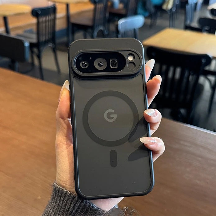 Slim Matte Carbon Fiber Magsafe Case for Google Pixel 10/9/9A/8A/8 Pro/Pro XL – Wireless Charging Armor Cover