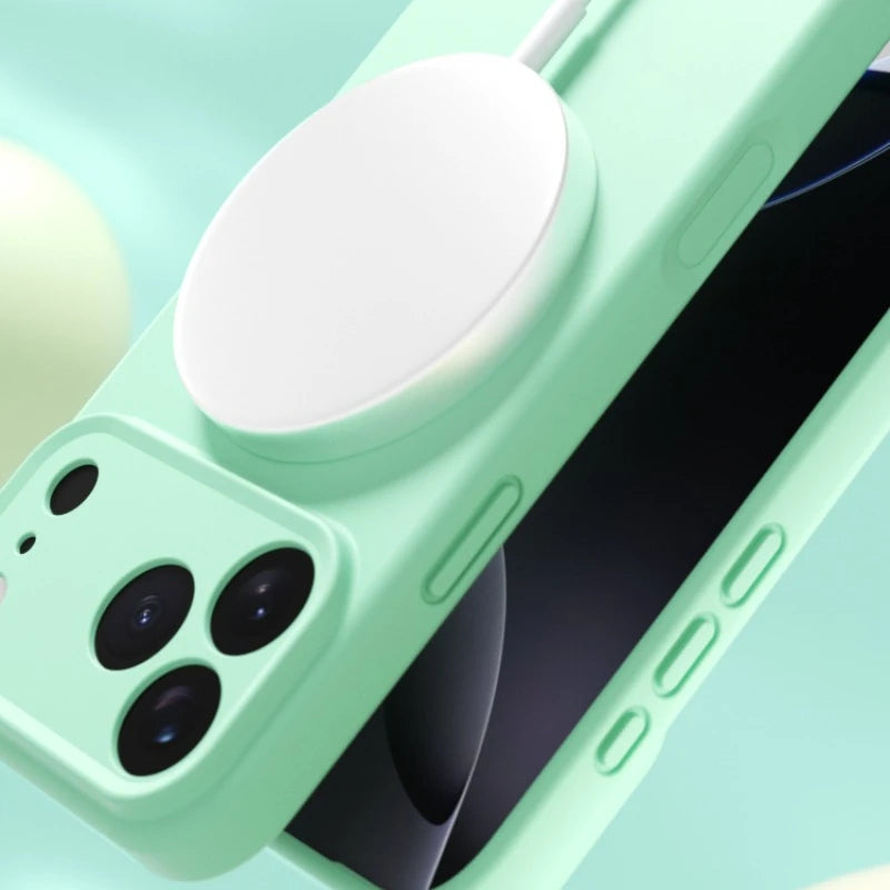 Matte Liquid Silicone Magnetic iPhone 17 Case – MagSafe Wireless Charging Candy Bumper (17 / Pro / Pro Max / Air)