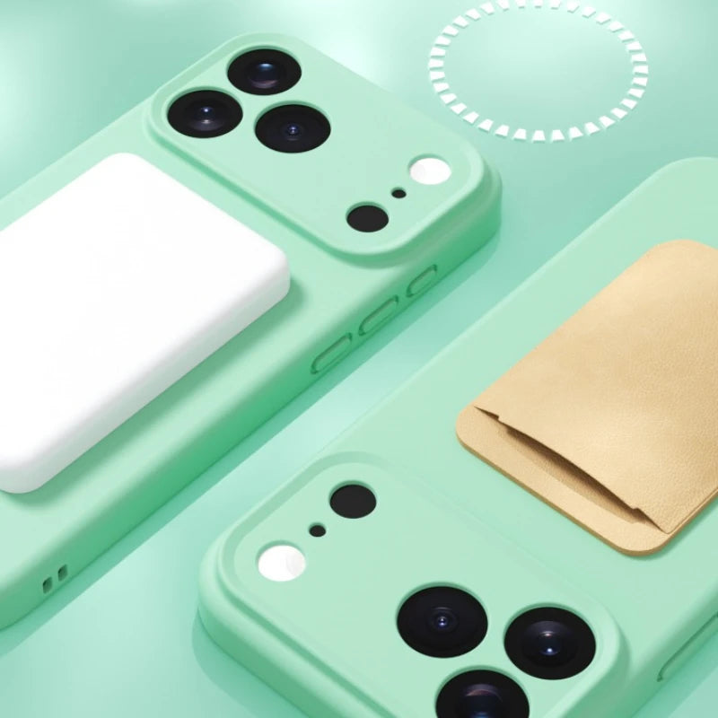 Matte Liquid Silicone Magnetic iPhone 17 Case – MagSafe Wireless Charging Candy Bumper (17 / Pro / Pro Max / Air)