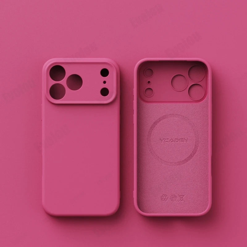 Matte Liquid Silicone Magnetic iPhone 17 Case – MagSafe Wireless Charging Candy Bumper (17 / Pro / Pro Max / Air)