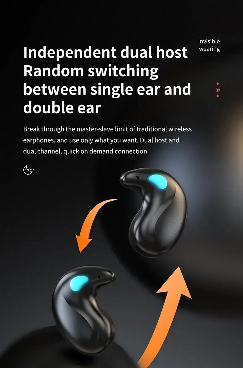NEW X55 Wireless Sleep Earbuds – Invisible Bluetooth 5.3 Noise Reduction Earphones, Comfortable Sleeping Headset with Mic for Sports, Travel & Relaxation