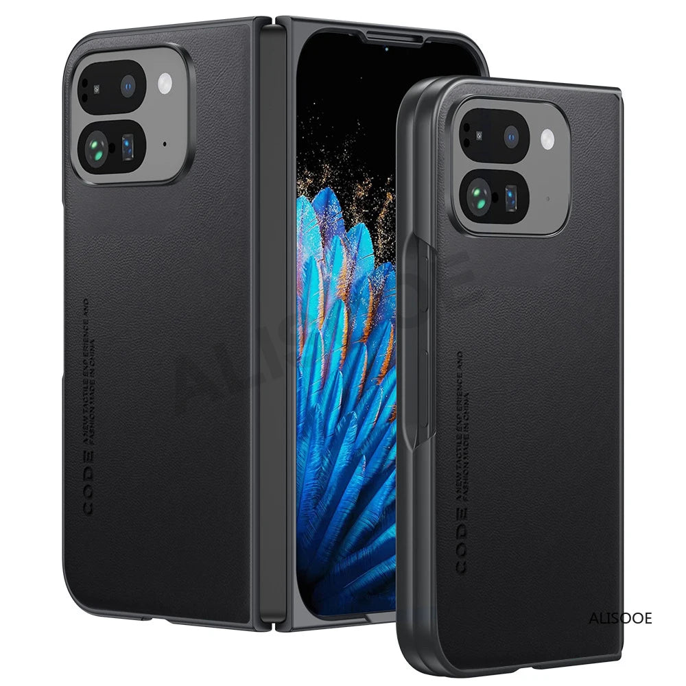 Luxury PU-Leather Capa for Google Pixel 9 Pro Fold Case Full Protective Phone Cover for Pixel 9 Pro Fold Shockproof Funda