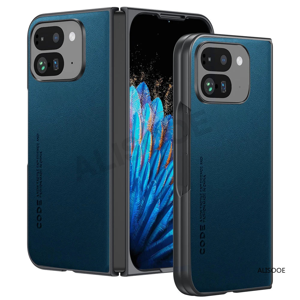 Luxury PU-Leather Capa for Google Pixel 9 Pro Fold Case Full Protective Phone Cover for Pixel 9 Pro Fold Shockproof Funda