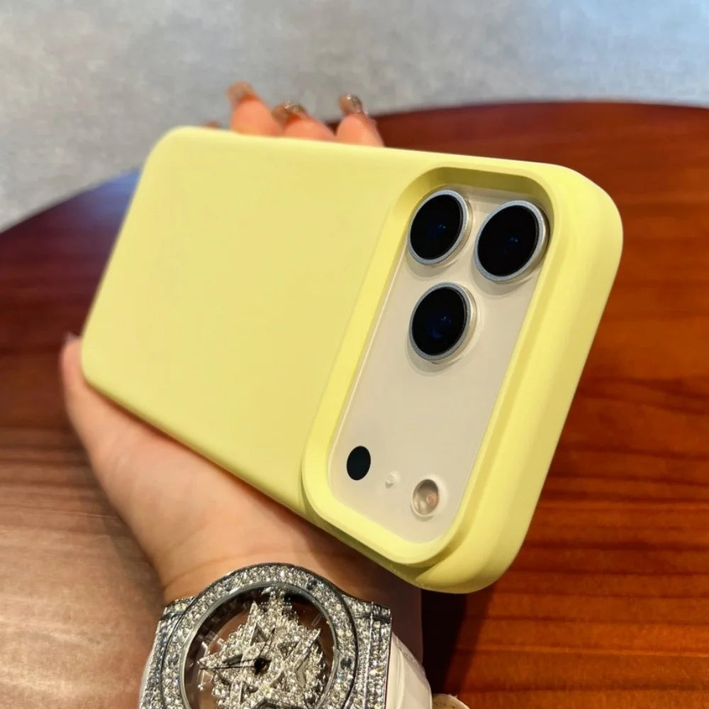 Official Liquid Silicone iPhone Case – Candy Colour Matte Soft Cover with Camera Button Protection (17 / Air / Pro Max / 16 Plus)