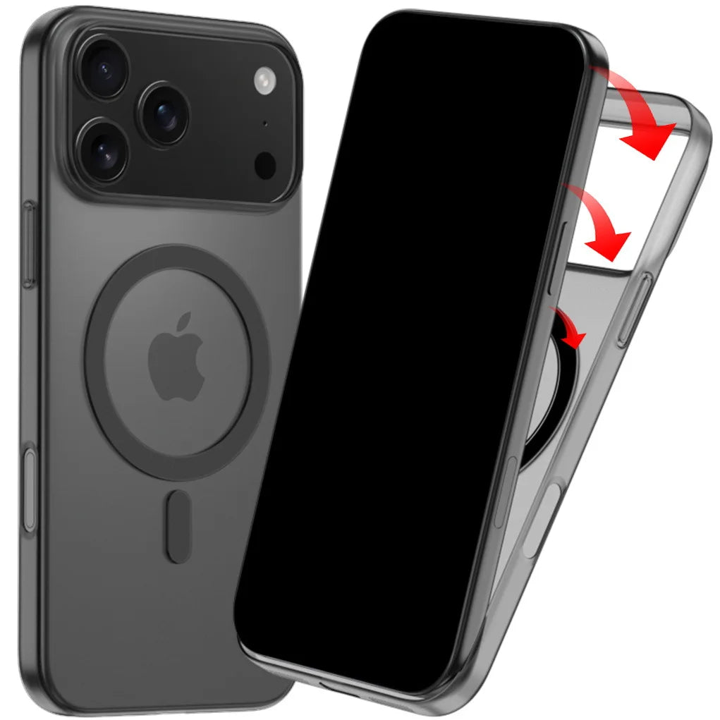 Luxury Matte Magnetic iPhone Case – Ultra Thin MagSafe Wireless Charging PC Cover (17 / Air / 16E / 15 / 14 / 13 / 12 / 11 Pro Max)