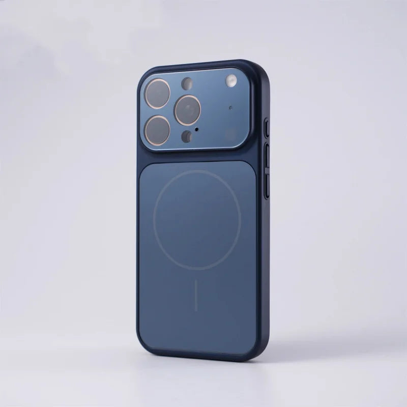 Luxury Glass Nano Lens armor Protect Case For iPhone 17 Air 16 15 14 13 Pro Max 17 Pro Original For Magsafe Wireless Charge Capa