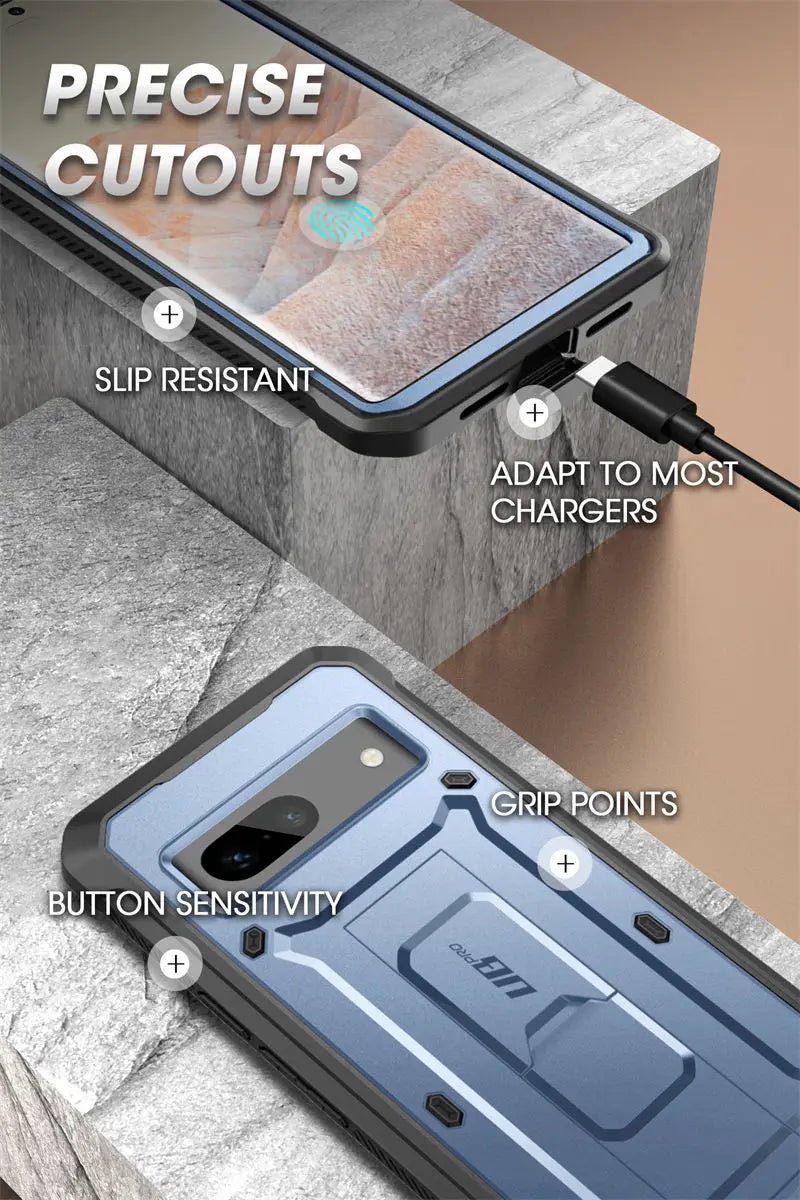 SUPCASE UB Pro Rugged Case for Google Pixel 7 (2022) – Full-Body Shockproof Cover with Kickstand, Holster & Screen Protector
