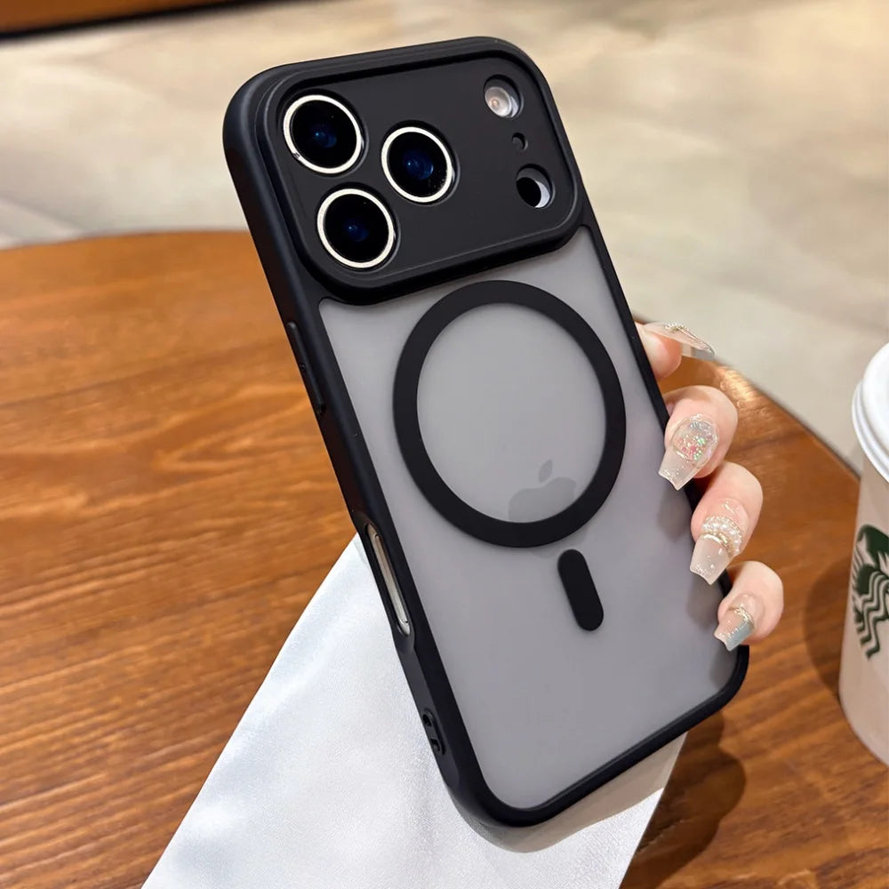 New Translucent For Magsafe For iPhone Air 17 Pro Max Magnetic Case For iPhone 16 15 14 13Pro Max Wireless Charger Back Cover