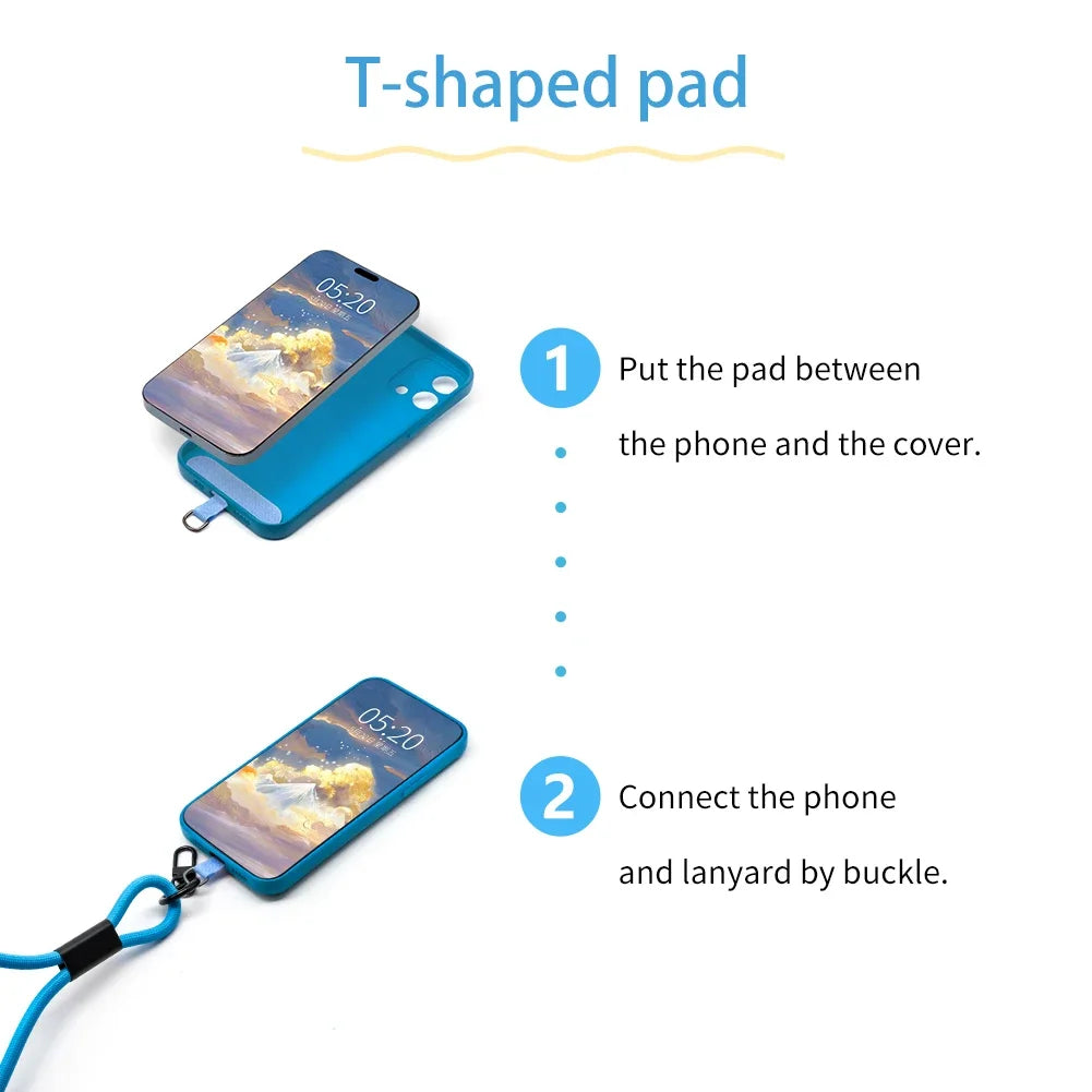 2-in-1 Phone Lanyard with Charging Cable – Detachable USB Data Neck Strap for iPhone & Android (Anti-Lost Design)