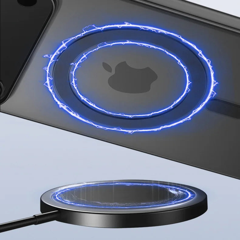 Luxury Matte Magnetic iPhone Case – Ultra Thin MagSafe Wireless Charging PC Cover (17 / Air / 16E / 15 / 14 / 13 / 12 / 11 Pro Max)