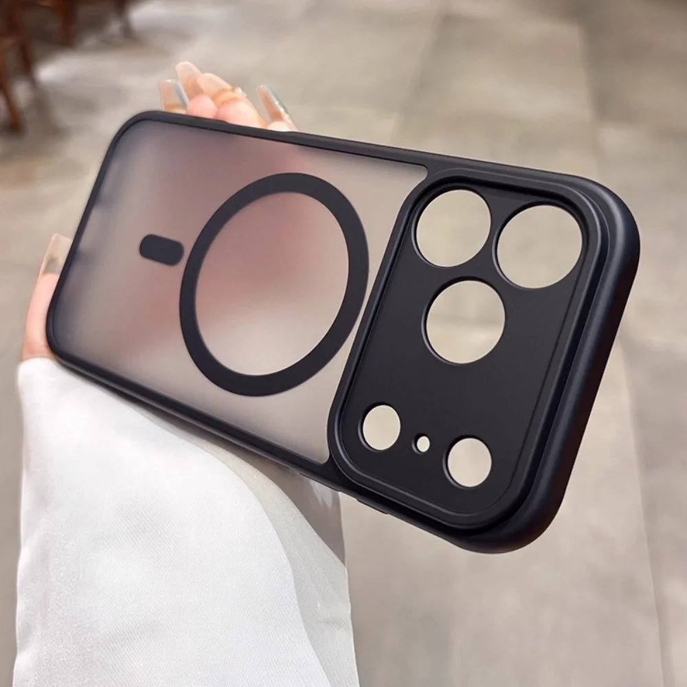 New Translucent For Magsafe For iPhone Air 17 Pro Max Magnetic Case For iPhone 16 15 14 13Pro Max Wireless Charger Back Cover