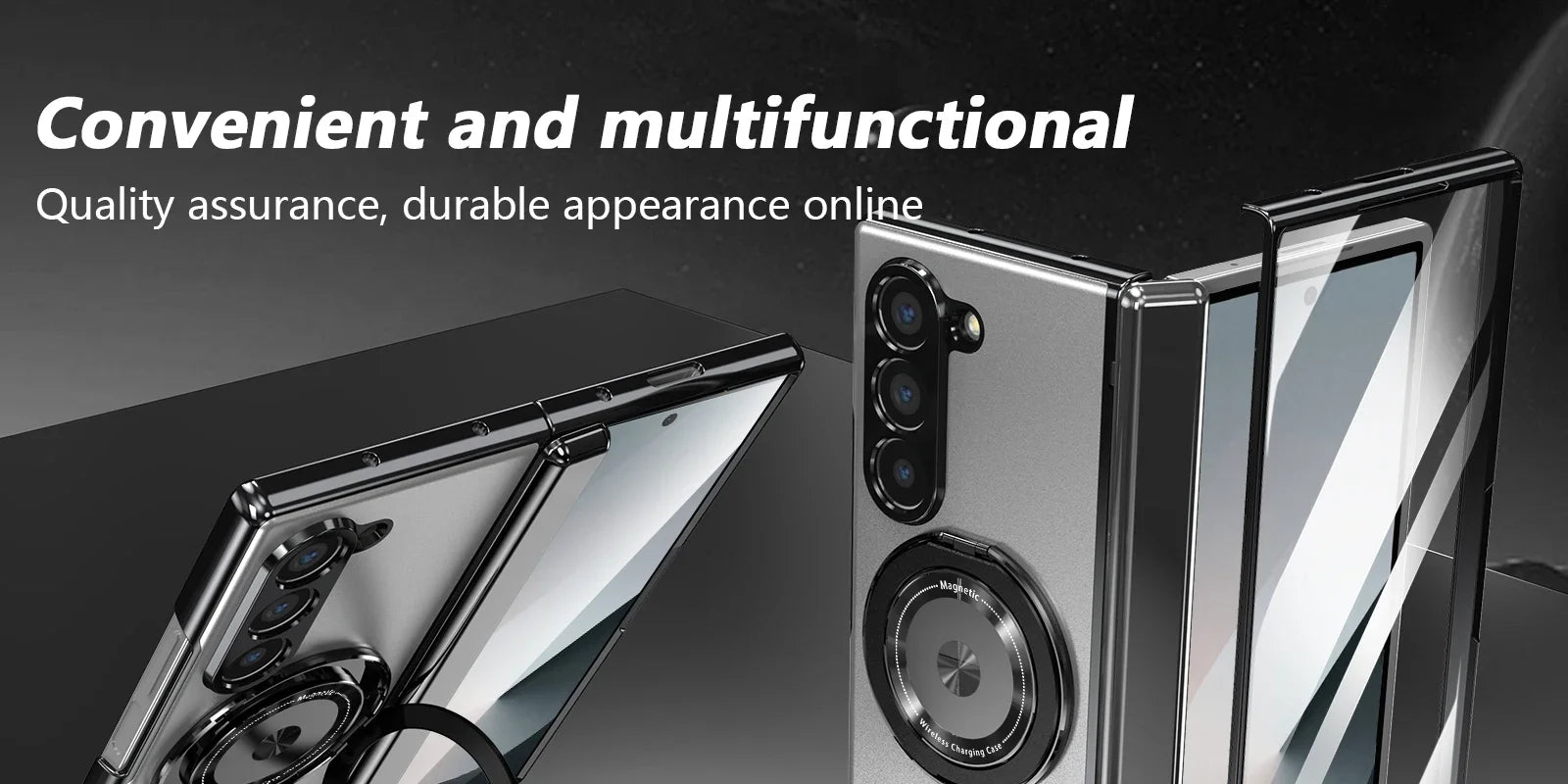 MagSafe Magnetic Hinge Case for Samsung Galaxy Z Fold 7/6/5/4 – Protective Folding Cover with Screen Glass