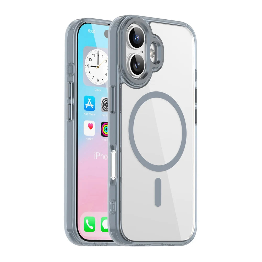 KEYSION Magnetic Transparent Case for MagSafe for iPhone 17 Air 17 Soft TPU+PC Wireless Charging Shockproof Phone HD Clear Cover
