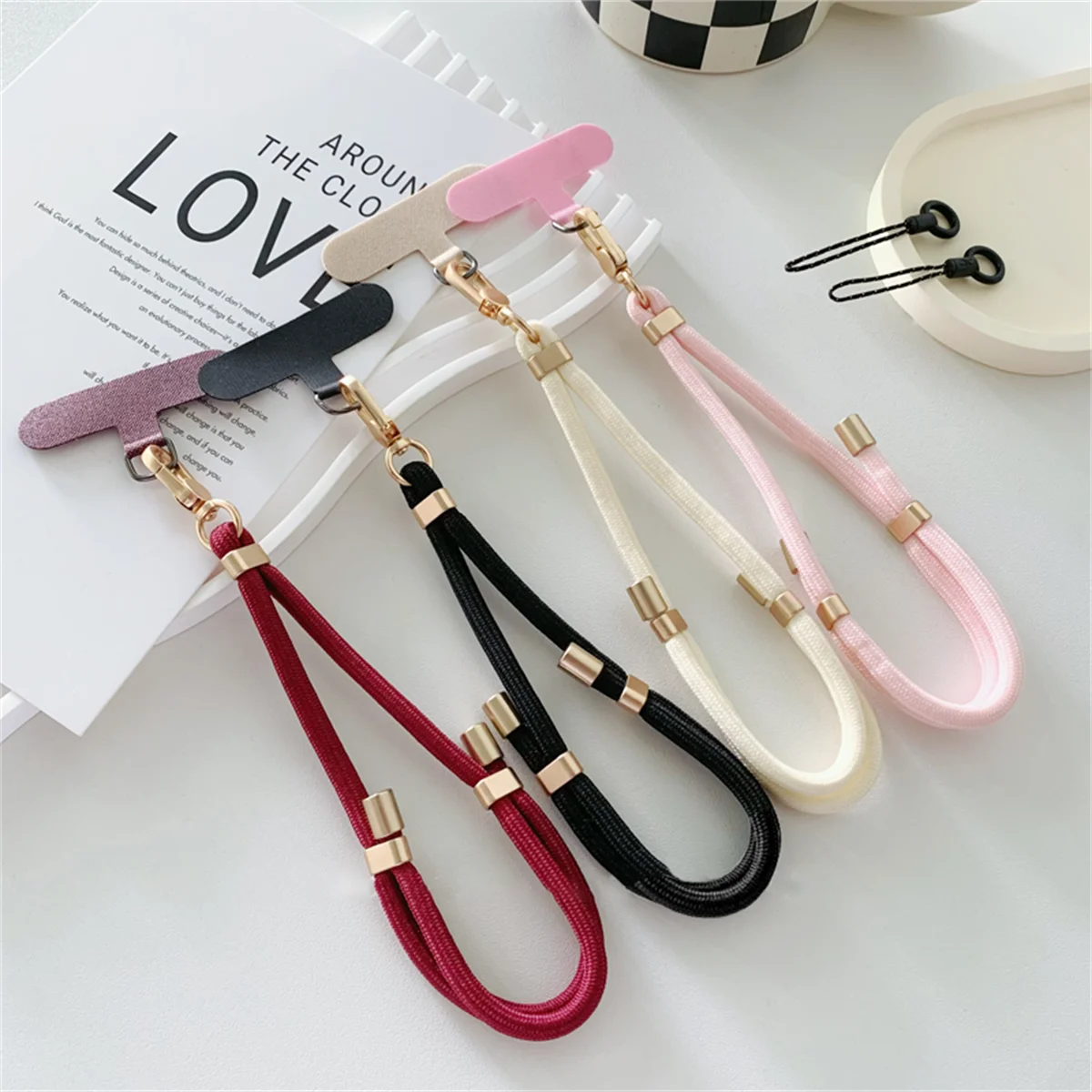 Luxury Metal Nylon Phone Lanyard Strap – Stylish Anti-Loss Wrist Rope & Keychain Accessory