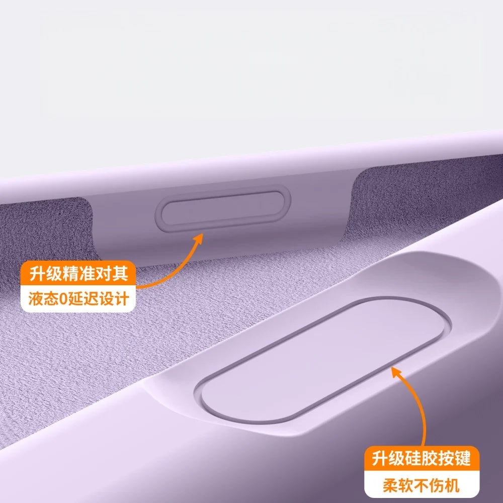 Official Liquid Silicone iPhone Case – Candy Colour Matte Soft Cover with Camera Button Protection (17 / Air / Pro Max / 16 Plus)