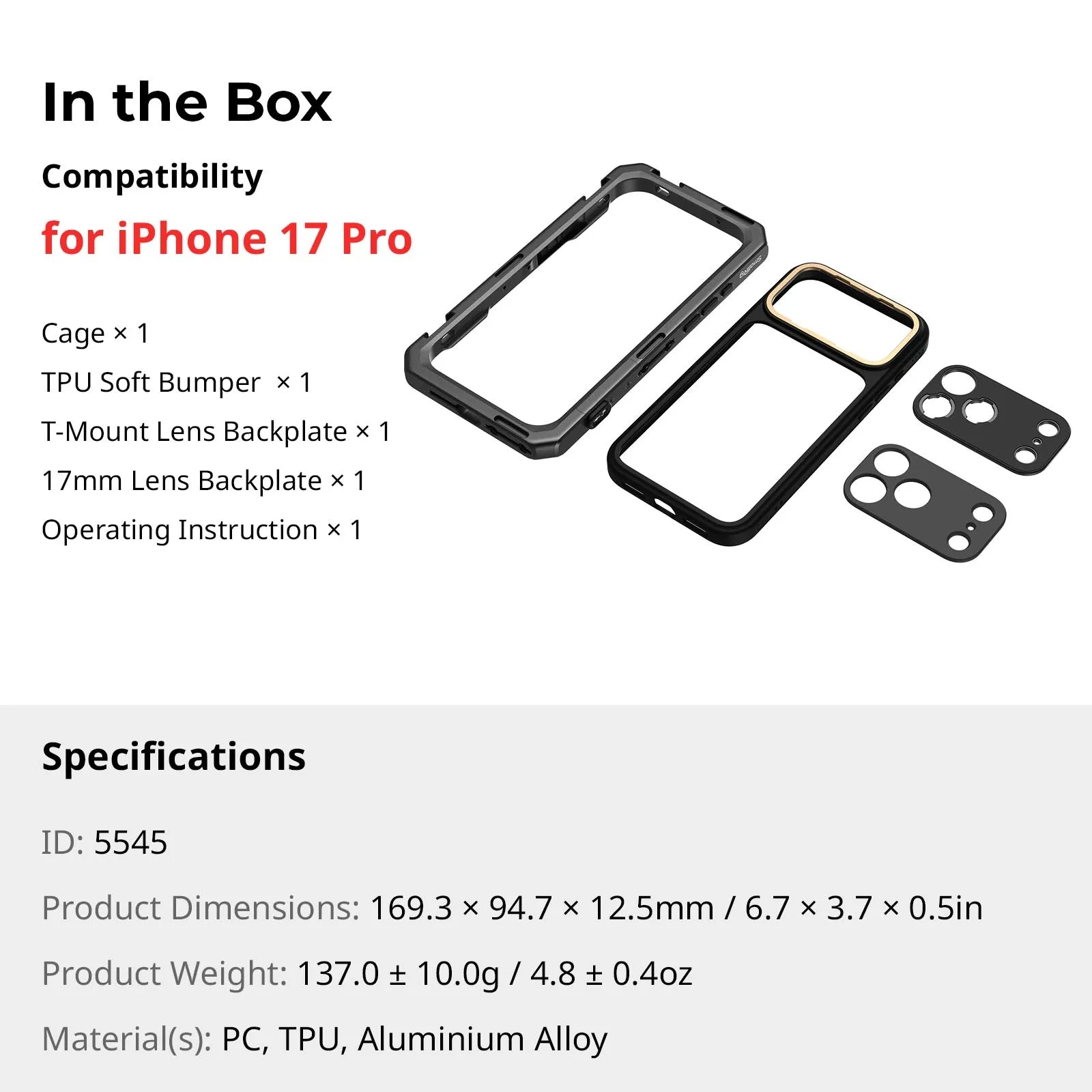 SmallRig iPhone 17 Pro / Pro Max Phone Cage – Professional Mobile Video Rig (Basic Edition)