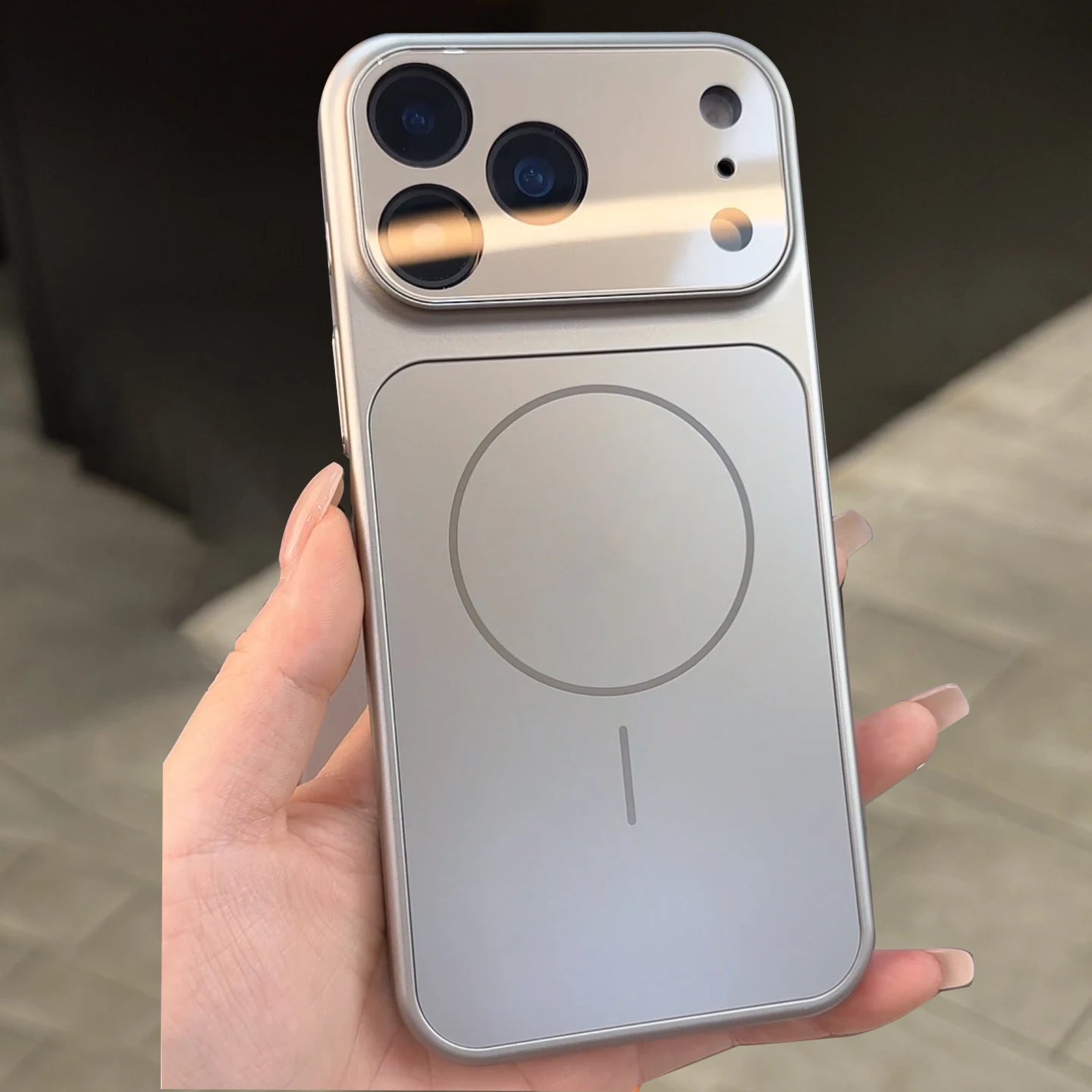 Original Phone Colour AG Matte PC Case For iPhone 17 Pro Max 17Air 16 15 14 13 For MagSafe Nano Frosted Glass Lens Protect Cover