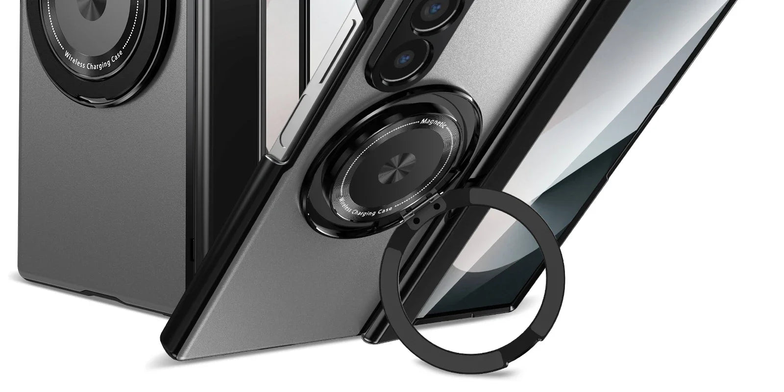 MagSafe Magnetic Hinge Case for Samsung Galaxy Z Fold 7/6/5/4 – Protective Folding Cover with Screen Glass