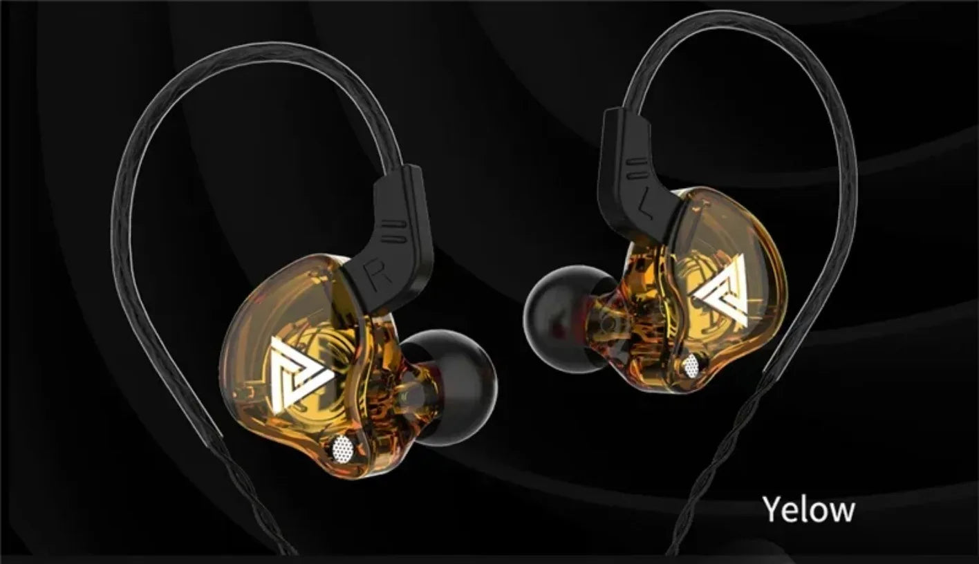 QKZ AK6 Sport In-Ear Headphones – 3.5mm Wired Stereo Earphones with Microphone for iPhone & Android