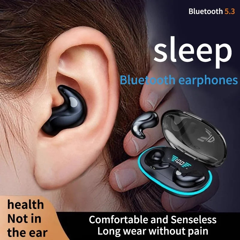 NEW X55 Wireless Sleep Earbuds – Invisible Bluetooth 5.3 Noise Reduction Earphones, Comfortable Sleeping Headset with Mic for Sports, Travel & Relaxation