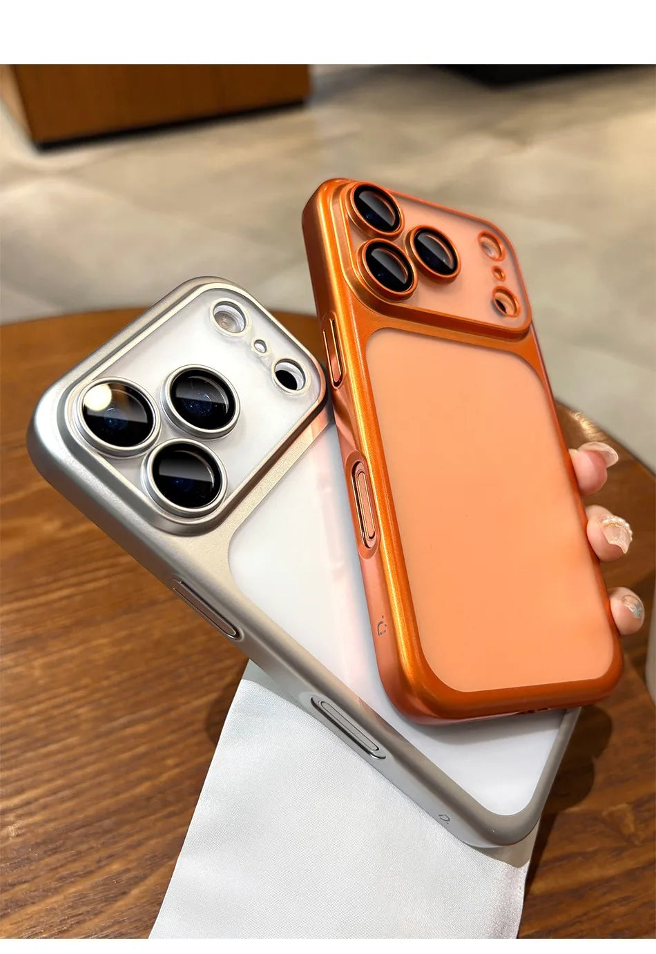 Plating Matte Hard PC iPhone 17 Case – Ultra Slim Business Cover with Camera Protection (Pro / Pro Max / Air)