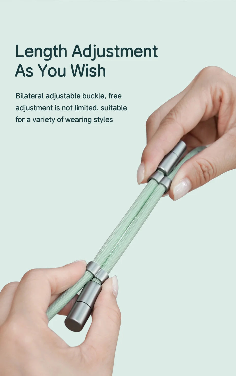 Hagibis Universal Phone Lanyard – 2-in-1 USB-C Charging Cable Strap (C-to-C / C-to-L) for iPhone 16/17 Pro Max & Most Phones