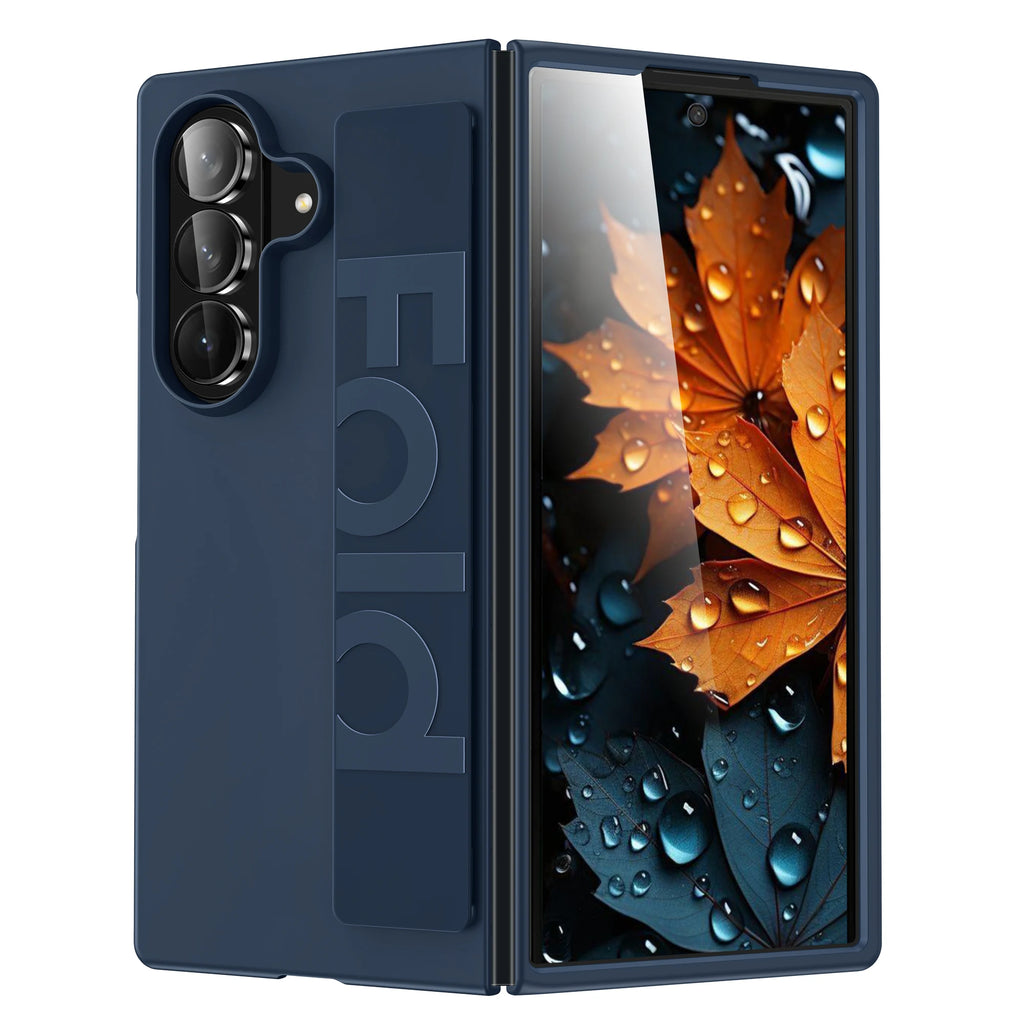 Luxury Ultra-Thin Matte Wrist Strap Case for Samsung Galaxy Z Fold 7/6/5/4/3 – Shockproof Silicone Hard Back Cover