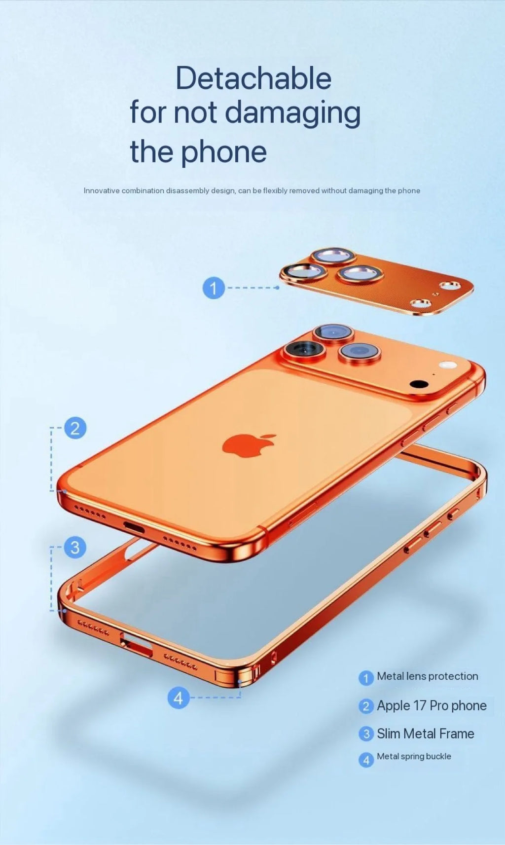 Hybrid Silicone Frame Aluminum Metal Phone Case For iPhone 17 16 15 Pro Max  15 Plus 15Pro 16Pro 17Pro 15 16 Better Heat Bumper