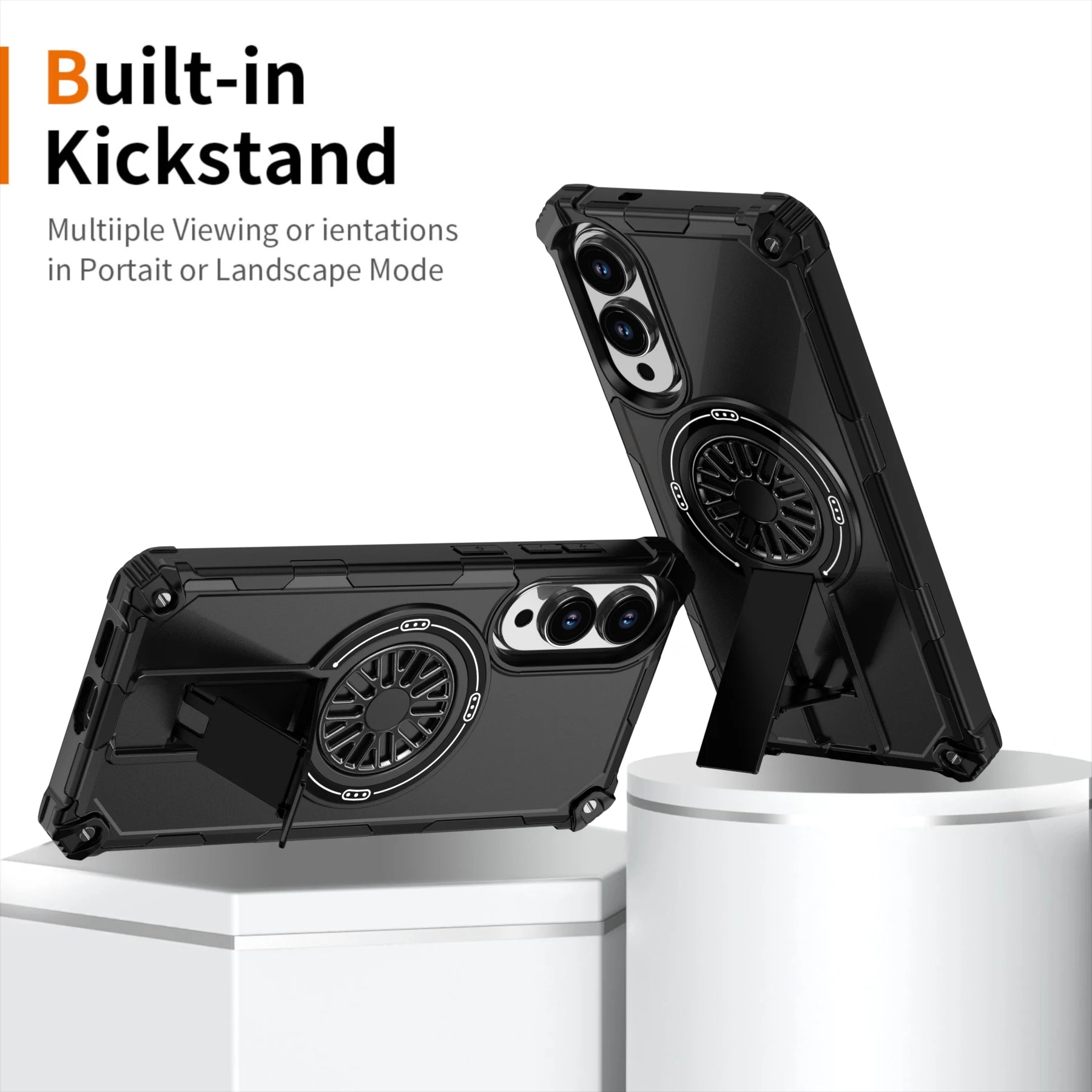 Armor Magnetic Case for Samsung Galaxy S25/S24 Ultra/Plus/FE & A56–A06 – Shockproof Wireless Charging Cover