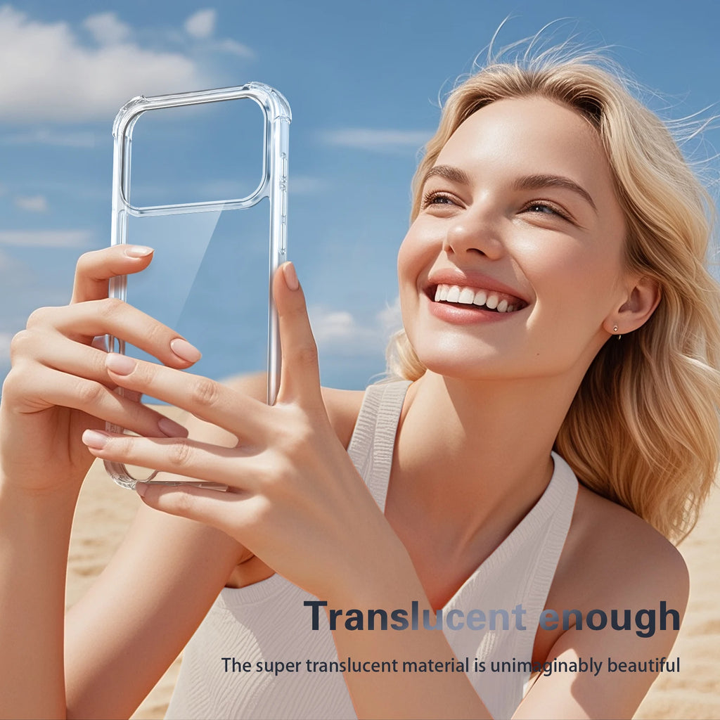 Luxury Transparent Anti-Shock iPhone Case – Compatible with iPhone 17, 16, 15, 14, 13, 12 & 11 (Air/Pro/Pro Max)