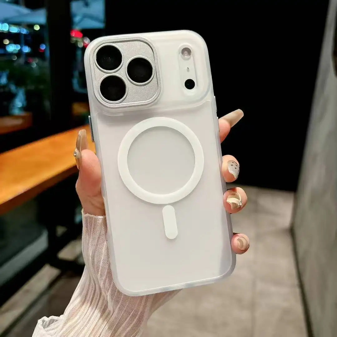 Luxury Shockproof Transparent Phone Case Suitable For iPhone 17 16 11 12 13 14 15 Pro Max Plus Magnetic Protective Case